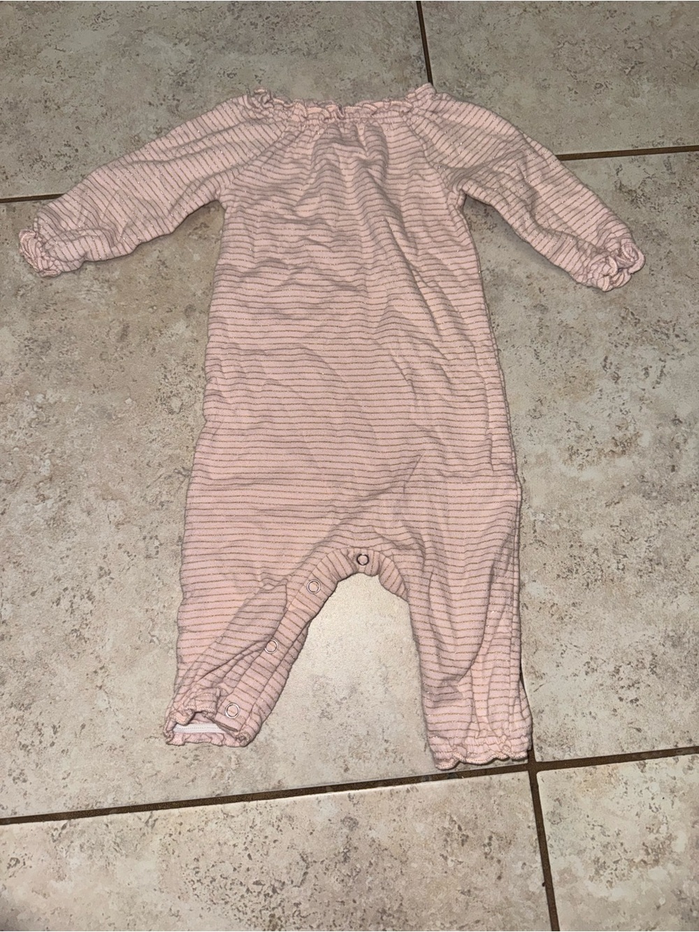 Peek Pink Striped Long-Sleeve‎ Footie